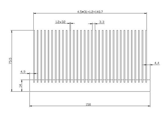 Elektronischer Kühlkörper-vielseitige praktische silberne Farbe 22KW VFD