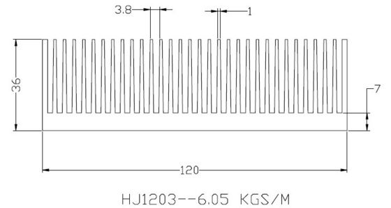 Anodisierungswasser-kühler Kühlkörper mit kupfernem Rohr 120x36x150MM